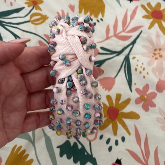 Lele Sadoughi Pastel Confetti Beaded Woven Headband - Picture 5 of 8